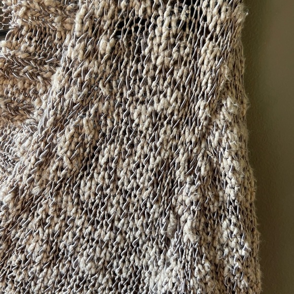 EILEEN FISHER linen cardigan neutral casual sweater - Picture 3 of 6